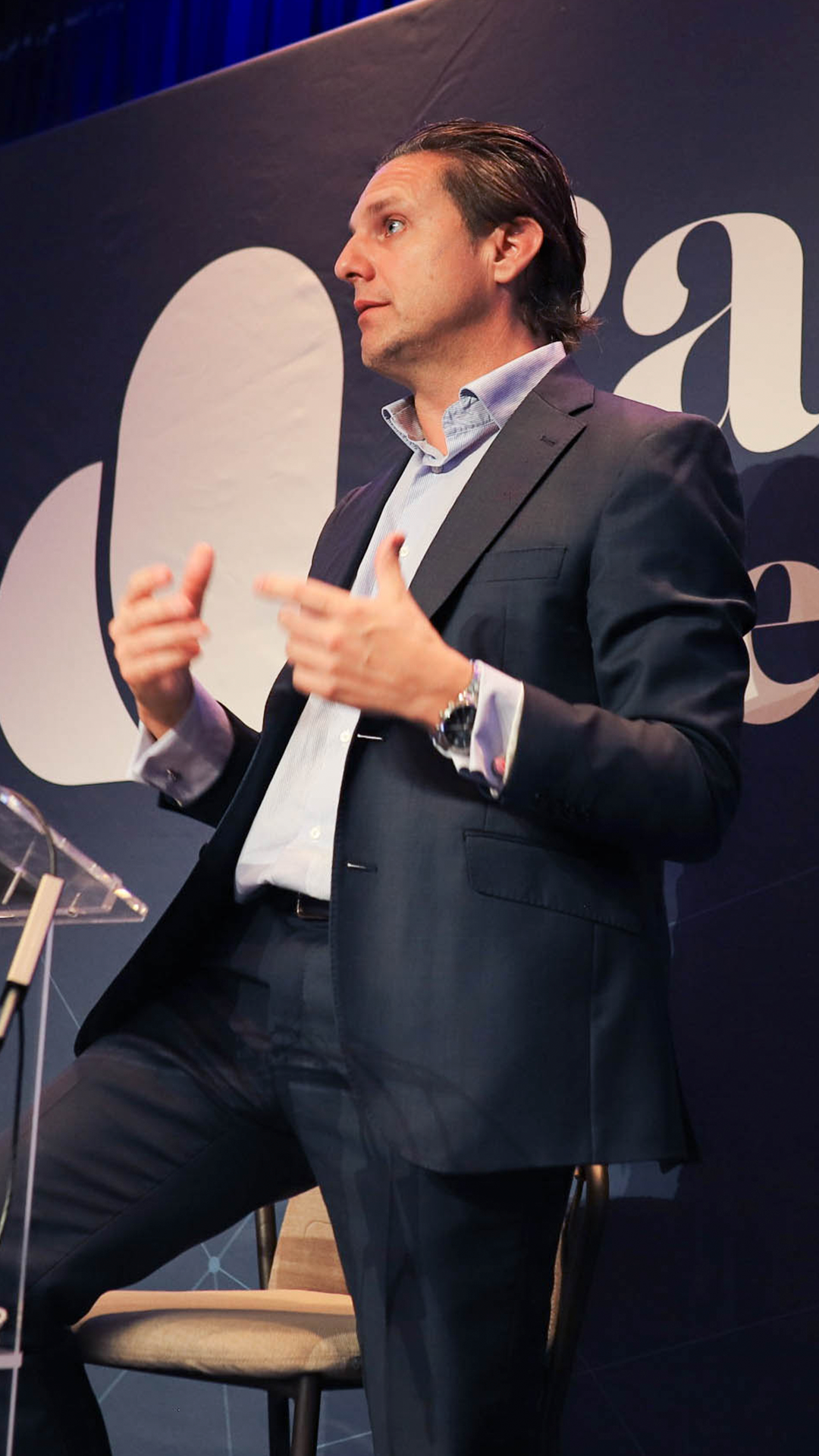 Juan Pedro en un evento del Club de Innovación